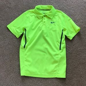 Bright yellow polo shirt